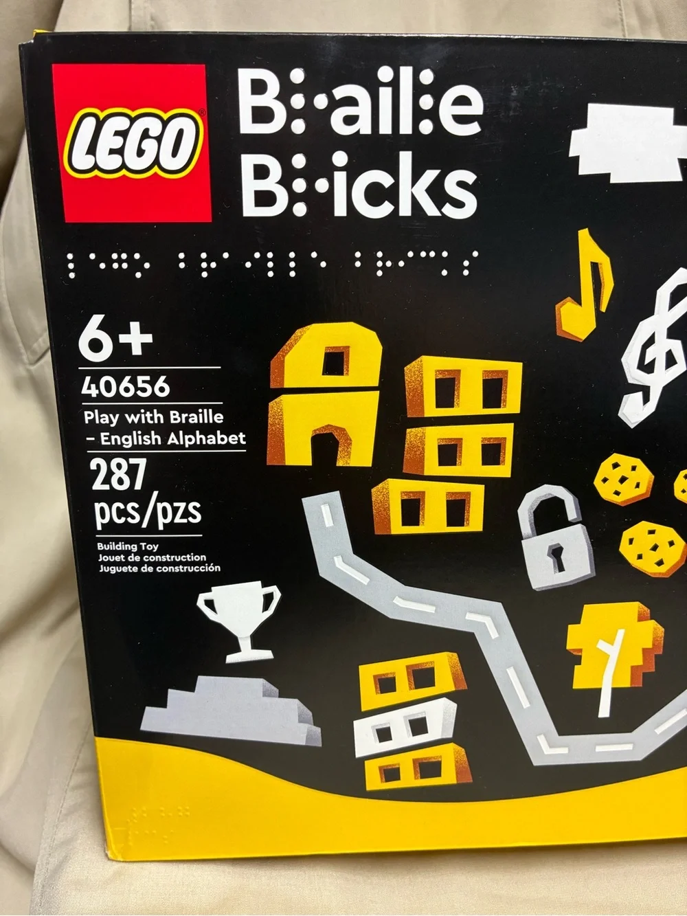 NIB Lego Braille Bricks 40656 English Alphabet 287 Pc